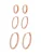 Hey Happiness Oorbellen ‘Clear Trio’  rose-goud