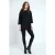 Zwarte Poncho-stijl Jas