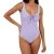 Brave Soul Dames Kanten Bodysuit met Veters (Violet)