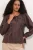 Rimpelige Geweven Blouse Met Strik Sluiting
