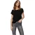 Vero Moda Damesblouse met ronde hals en korte mouwen (Zwart)