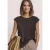 Street One Dames Shirt met afhangende schouders en gehaakte details in Bruin