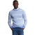 River Woods Custom Fit Cotton Striped Crew Neck Pullover Lt Hamptons Mix