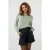 EsQualo Sweater R-neck Basic Knit Jade