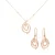 Orphelia ‘Celine’ Dames 925 Sterling Zilveren Set: Ketting-Hanger + Oorbellen – Roze SET-7114/RG