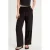 Cache Cache wide leg high waist casual broek zwart met textuur