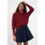 TRENDYOLMİLLA Dames Bordeaux Effen Lang Oversized Vesten
