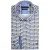 Giordano casual overhemd wijde fit blauw geel geprint katoen
