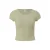 Dames T-shirt met ronde hals van gewafeld piquéjersey QS