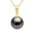 Grote Bail hanger Tahitian Pearl Ronde 10-11 mm Yellow Gold