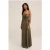 We Fashion Dress Maxi Length Army Green