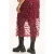 Anyday Plus Size gebloemde midi rok – donkerrood