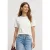 Street One Dames Shirt met ronde hals en borstzak in Wit