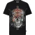 Round Neck T-Shirt Wind Rose Skull Stones