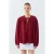 Lange Mouwen Losse Blouse met Strikhals
