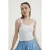 V-hals Smocked Crop Top