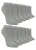 12 Paar Multipack Kinder Bamboe Trainer Sokken | Jongens Liner Sokken Ankle Wit – Grijs