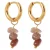 Label Kiki gold plated oorbellen Triple Rock Hoop
