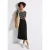 Street One Dames Gestreepte midi-jurk in Zwart