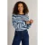 Ivy Beau gebreide trui met print – lichtblauw