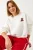Geborduurd Korte Sweatshirt met Strik