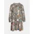 Mucho Gusto Jurk san rafael in beige slangenprint met kleurrijke broches