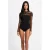 Morgan semi-transparante kanten body top – zwart