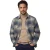 Casa Moda overshirt blauw geruit casual fit katoen