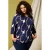 Zhenzi top Plus Size met print – donkerblauw