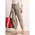 Street One Dames Broek met taps toelopende pijpen van keperstof in Beige