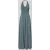 Mascara maxi-jurk met halter met V-hals