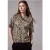 Street One Studio Dames Raglan Shirt in zijde-look in Bruin