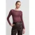 Slim Fit Bootcut Hals Lange Mouwen Gebreide Blouse