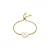 Luxenter armband in wit parelmoer afgewerkt in 18K geel goud – Alfabet
