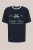 WE Fashion – Heren relaxed fit T-shirt met structuur en print – Relaxed Fit – Donkerblauw – Katoen –