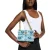 Kurt Geiger raffia crossbody tas Mini Kensington met sierstenen lichtblauw