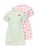 Only Mini Jurk  pastelgroen / rosa / rood