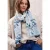 Cecil Dames Sjaal met plooien in Blauw