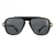 Versace Aviator Heren Zwarte Grijze Polaroid Zonnebril