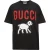 Gucci Lamb-logo oversized fit zwart T-shirt