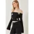 Geborduurde Crop Blouse met Madonna Kraag
