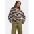 JDY gebreide pullover met zebraprint en wol – beige/zwart