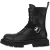 Moschino Calfskin Combat Boot With Laces Black