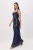 TRENDYOLMİLLA Dames Donkerblauw Effen Maxi Mouwloos Zeemeermin Avond & Gala Jurk
