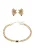 faina Sieraden set  goud / groen / transparant