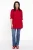 YOEK blouse DOLCE van travelstof rood