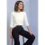 Shirt met lange mouwen, ronde hals en kanten rand
