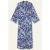 Oilily maxi jurk met bloemenprint blauw met linnen