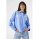 Garcia blouse met krijtstreep blauw