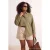 Trendyol Curve Dames Kaki Effen Lang Regular fit Grote maten Overhemden